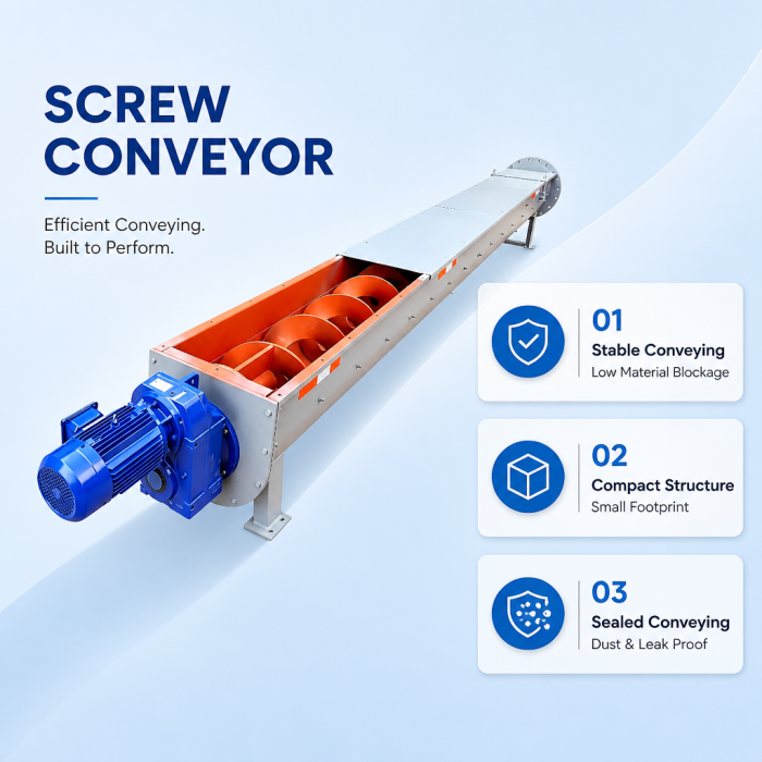 Screw Conveyor for Bulk Material Transport